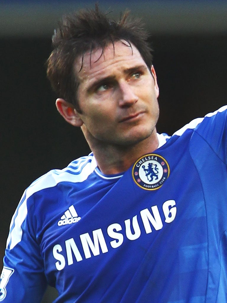 FRANK LAMPARD: The Chelsea midfielder made a statement of intent with his superb display
