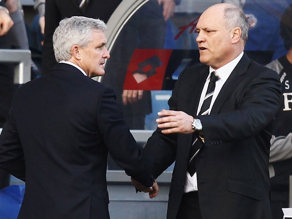 A 1-0 defeat against his former side left Queens Park Rangers manager Mark Hughes riled after the final whistle as he fell out with his successor at Fulham, Martin Jol, after the final whistle. The pair shook hands as usual