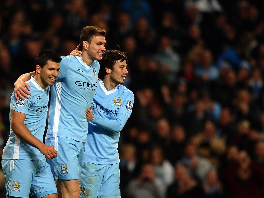 Edin Dzeko came off the bench and scored for City