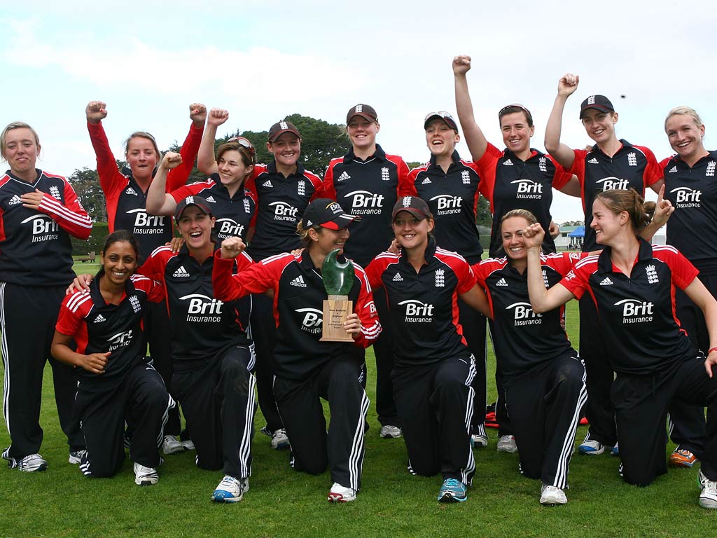 England's women celebrate