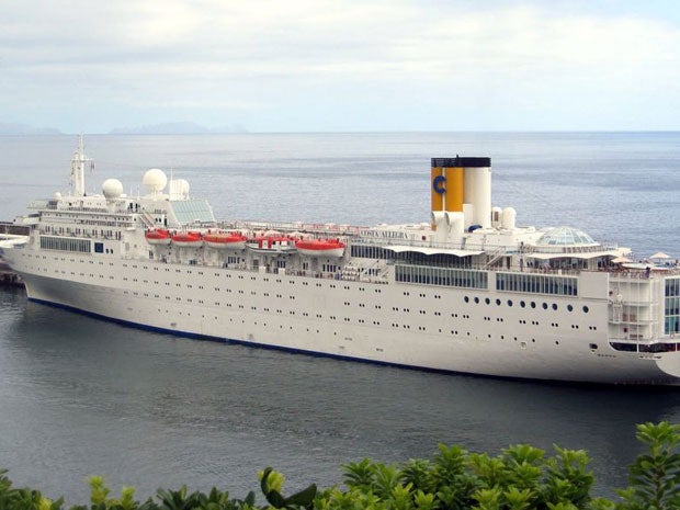 The Costa Allegra cruise ship