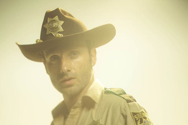 Top gun: Andrew Lincoln as Rick Grimes in 'The Walking Dead'