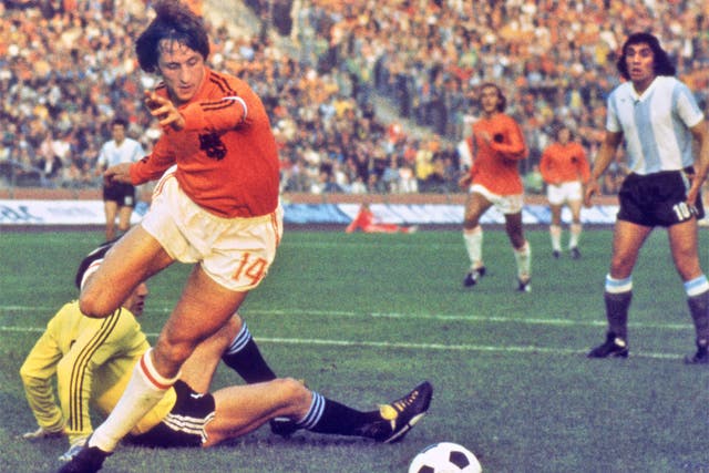 Johan Cruyff in his prime for the Netherlands