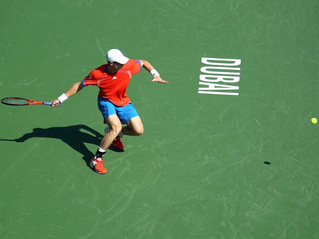 Murray in action in Dubai