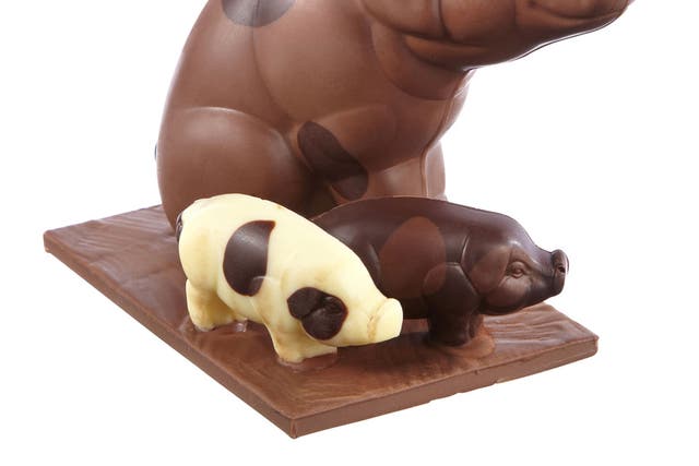 Bettys are selling these gorgeous milk, dark and white chocolate saddleback pigs. £12, bettys.co.uk