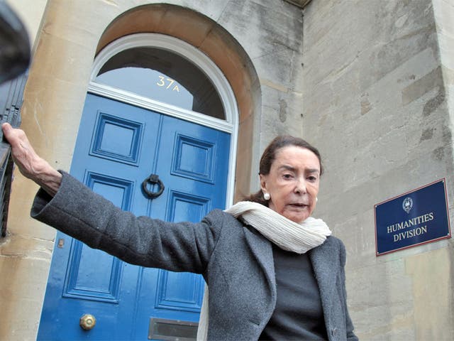 Mica Ertegun, pictured outside the Humanities Division house at Oxford University