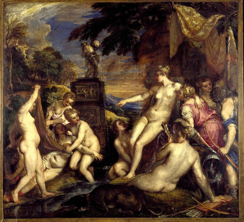 National Gallery photo of Diana and Callisto by Italian Renaissance master Titian