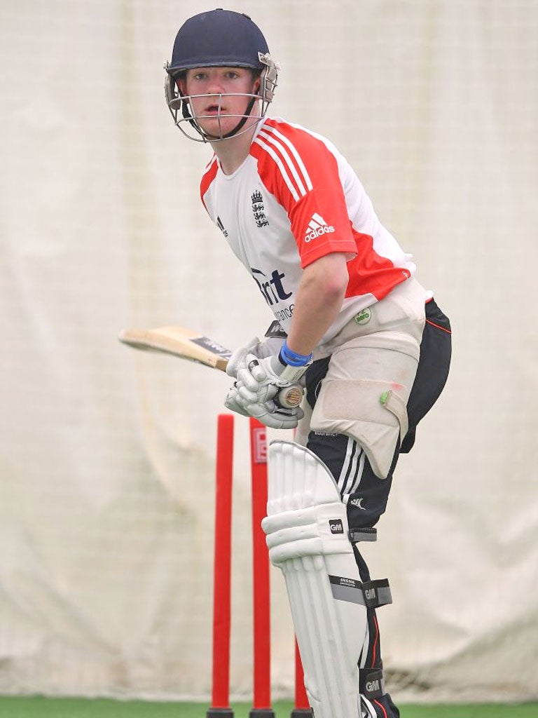Callum Flynn opens the batting for England’s disability
team