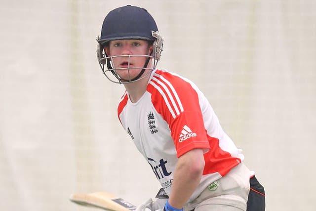 Callum Flynn opens the batting for England’s disability
team 