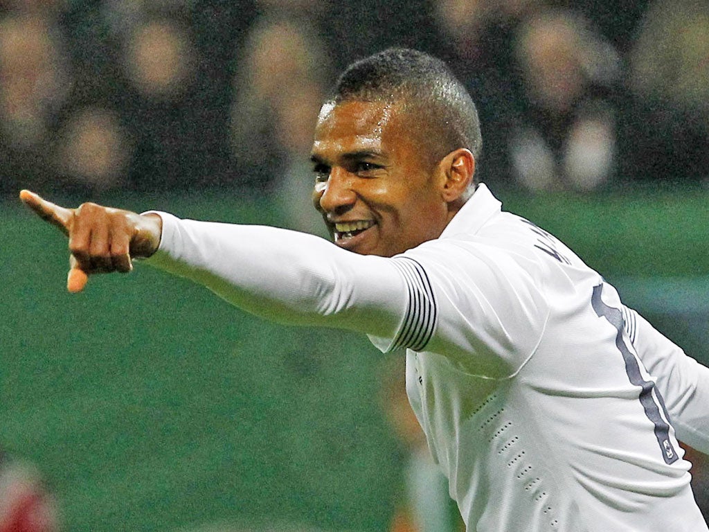 Chelsea’s Florent Malouda enjoys scoring in the 2-1 friendly win over Germany on Wednesday night