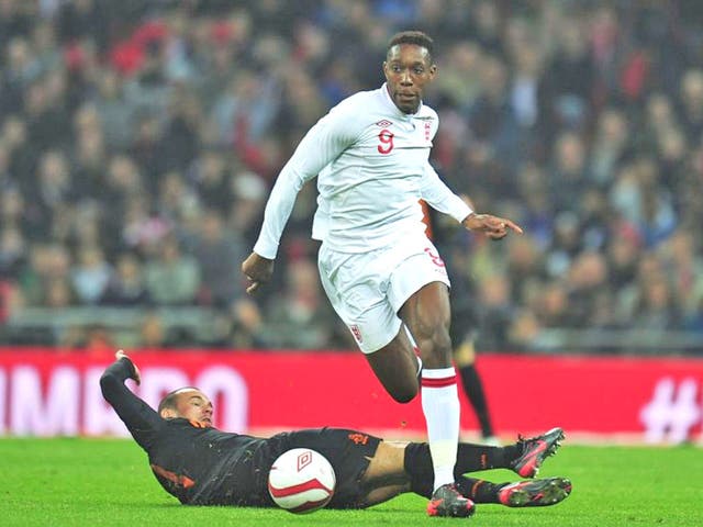 Danny Welbeck: Wayne Rooney’s throat infection
might be a blessing in disguise: England need to learn to play without him, given his suspension. Danny Welbeck showed the skills necessary to lead the line against France and Sweden: showing for the ball,
ho