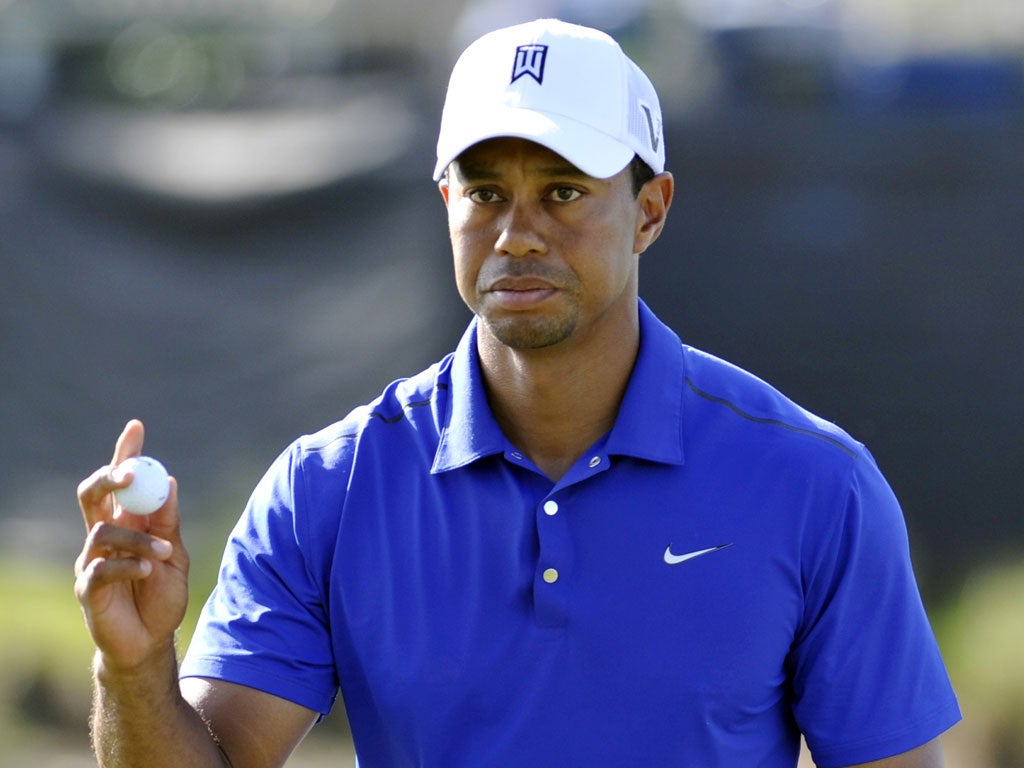 Tiger Woods began well but faced a battle to make the cut in Florida