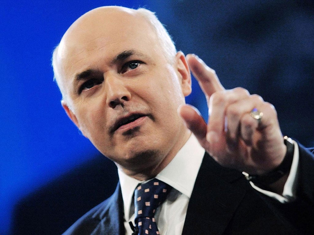 The Work and Pensions Secretary Iain Duncan Smith