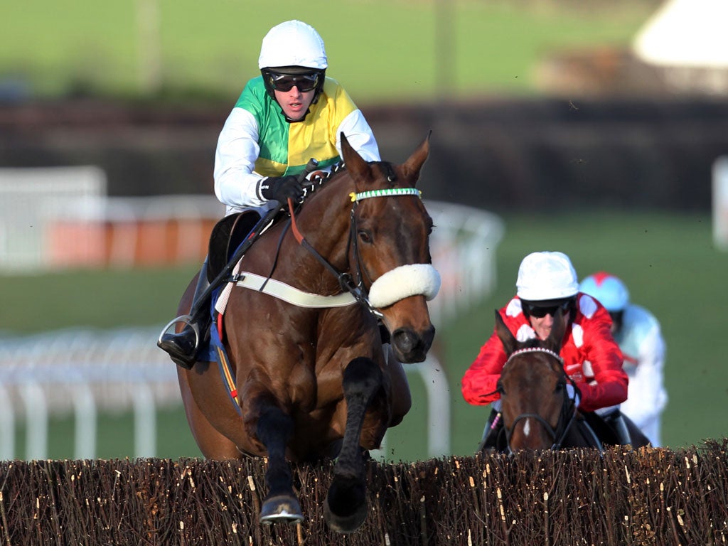 Ballabriggs jumps elegantly in his Grand National warm-up at Kelso