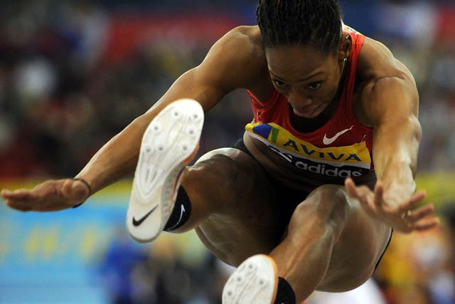 Shara Proctor, born in Anguilla but representing Britain, breaks the British indoor long jump record