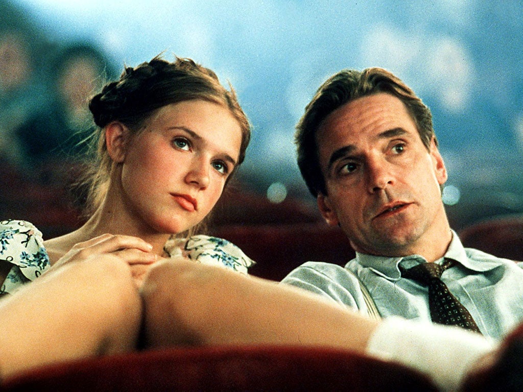 Jeremy Irons and Dominique Swain in the 1997 film of Nabokov’s novel Lolita, whose underage sex could result in a ban