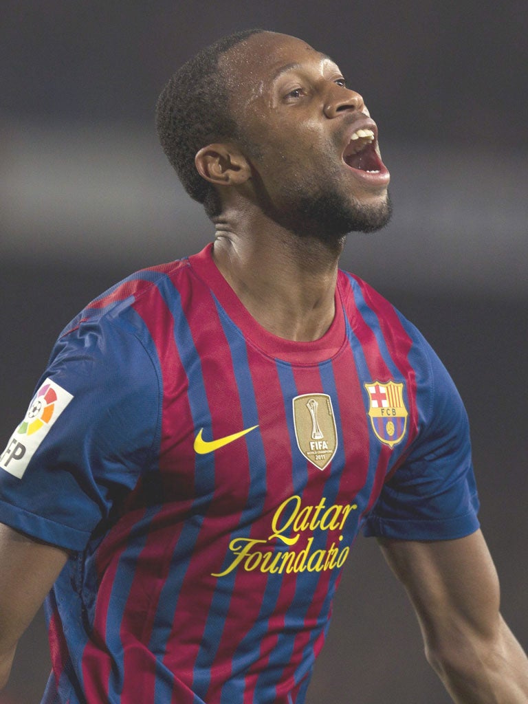 Seydou Keita's score helped restore Barcelona's lead