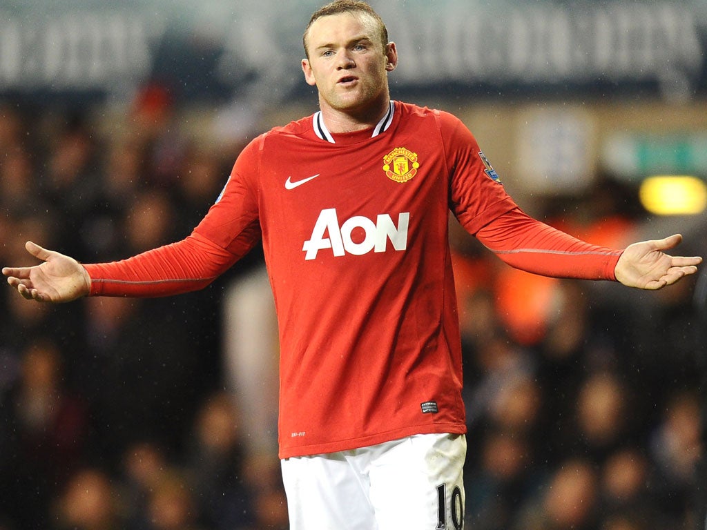 Wayne Rooney headed United into the lead on the stroke of half-time