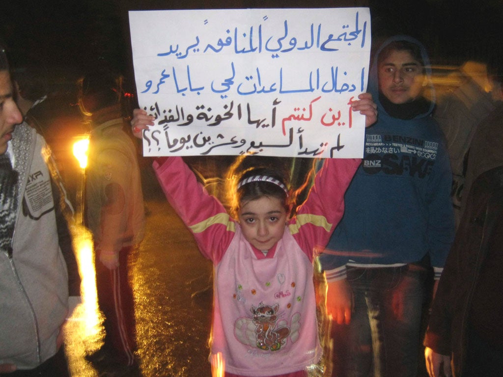 A girl whose father was killed in Baba Amr demands international action. The country’s plight has prompted calls for UN reform