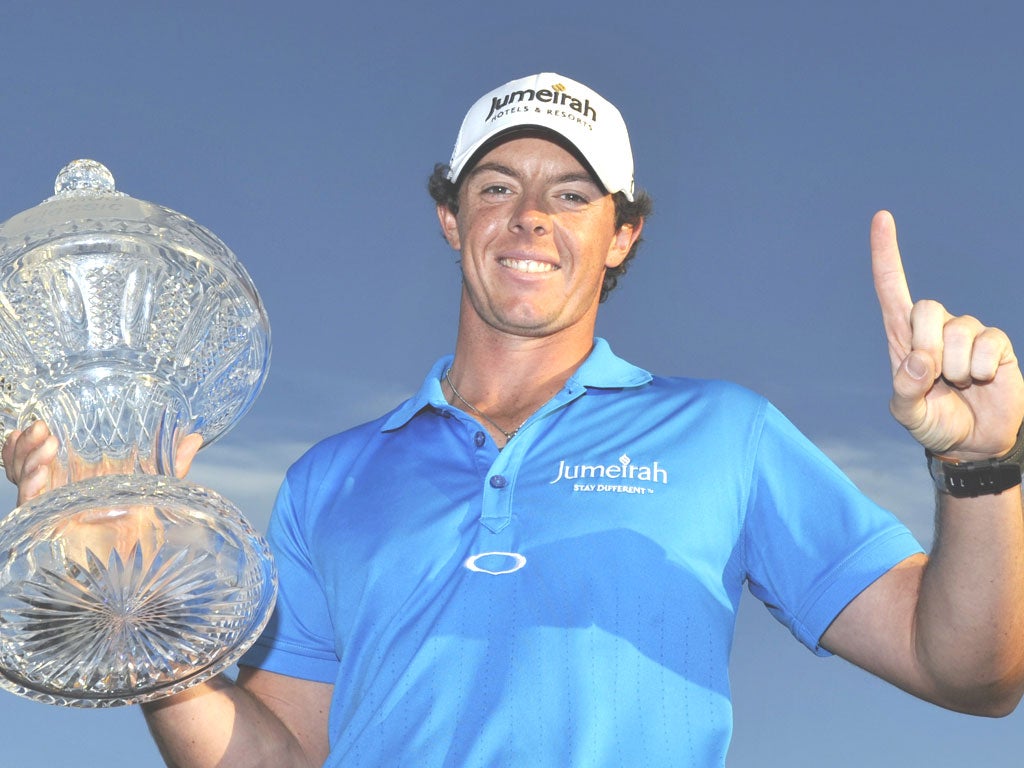 Rory McIlroy makes sure everyone knows he is the new world No 1 after victory in the
Honda Classic in Florida yesterday