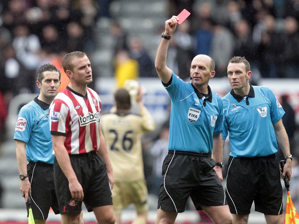 Lee Cattermole was red carded after the final whistle