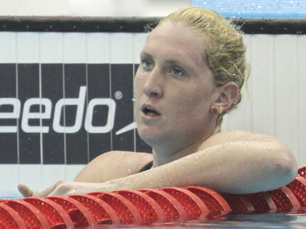 Gemma Spofforth earns her a place in a second Olympic Games
last night