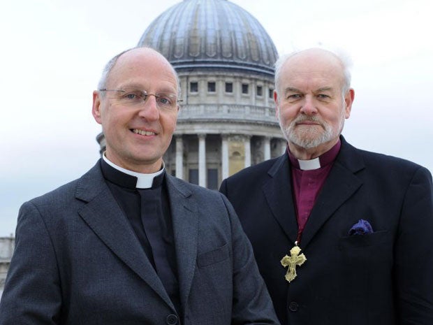 The Very Rev Dr David Ison (left) and the Bishop of London, Richard Chartres