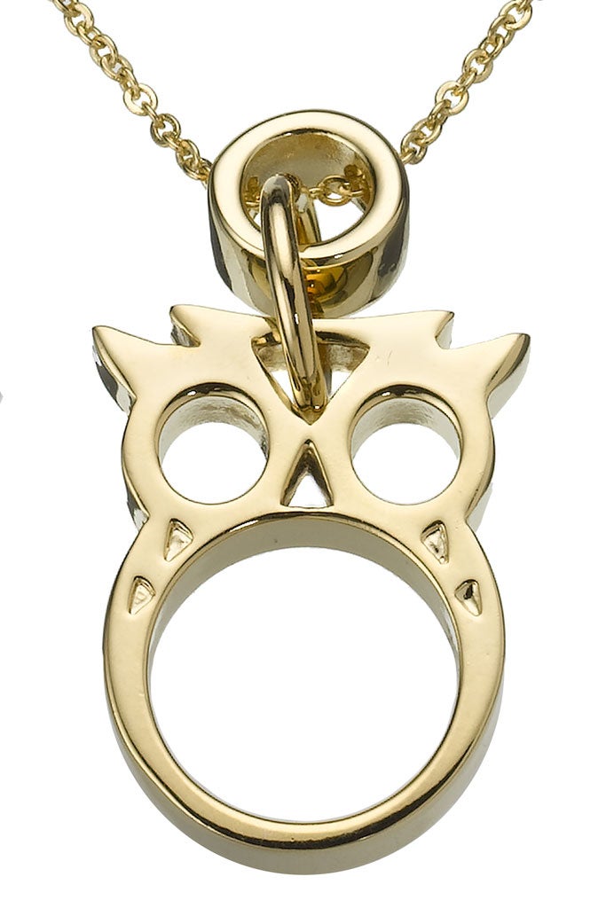 Whistles' gold owl pendant, £35, Whistles.co.uk