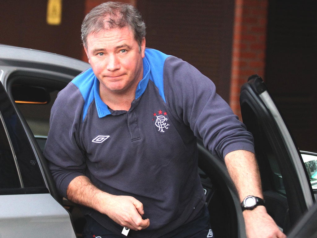 The Rangers manager, Ally McCoist, knows his squad faces severe cost-cutting measures to keep the financially beleaguered club alive