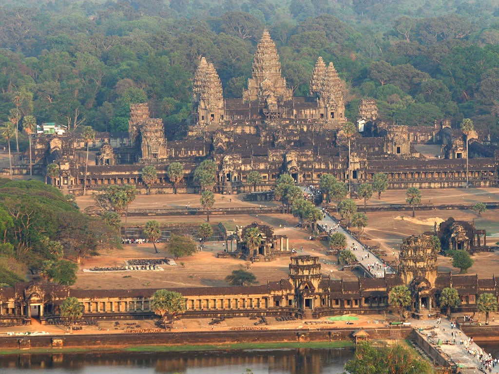 The original Angkor Wat temple in Cambodia was completed in the 12th century