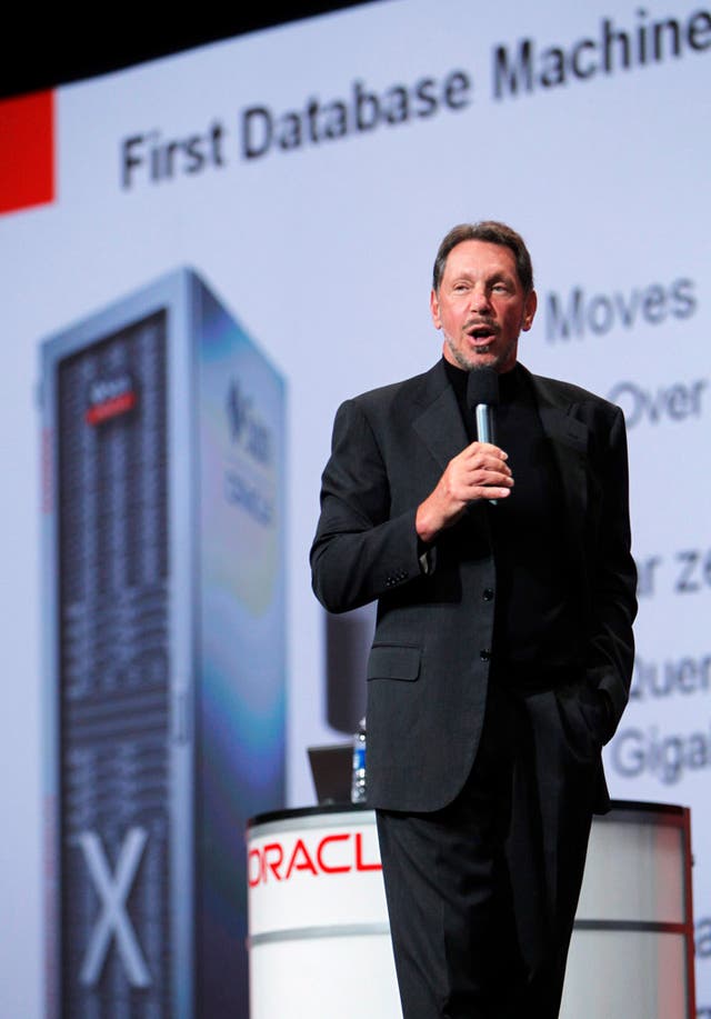 <p>Larry Ellison (36 bn)</p>
<p>Oracle CEO Larry Ellison speaks during his keynote address at Oracle Open World in San Francisco, California in this September 22, 2010, file photo. Ellison is number six on the 2012 Forbes Billionaire list released March 7