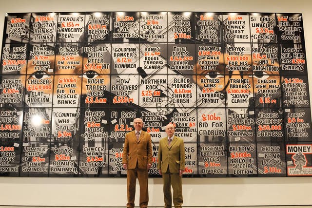 London Pictures, a new exhibition by artists Gilbert and George, presents a starkly different image of London from the one promoted to visitors for the Olympics