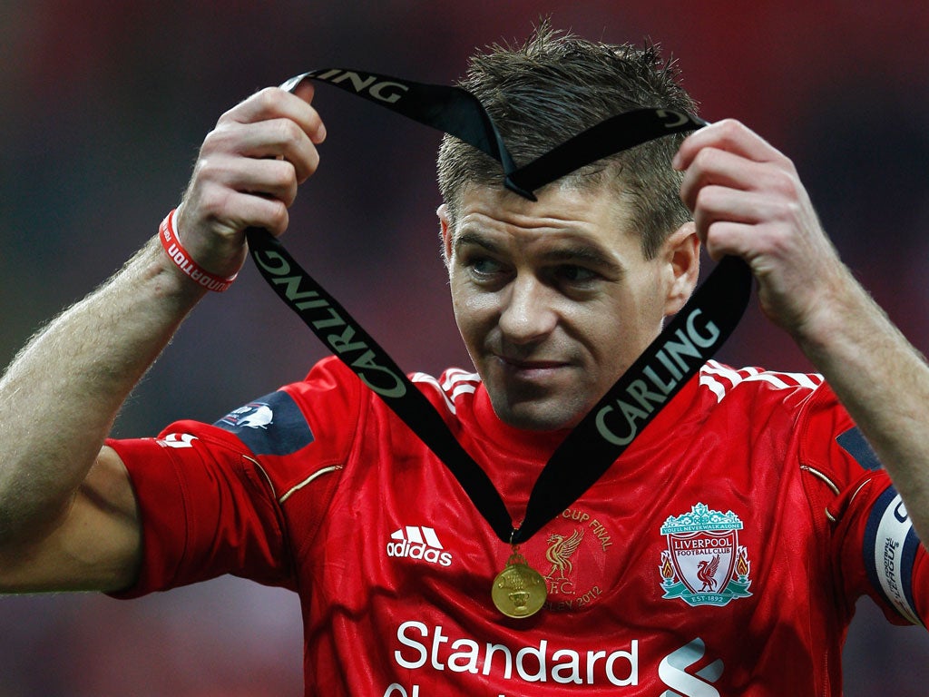 Steven Gerrard was back in training yesterday after missing the Arsenal defeat with an injury sustained on England duty