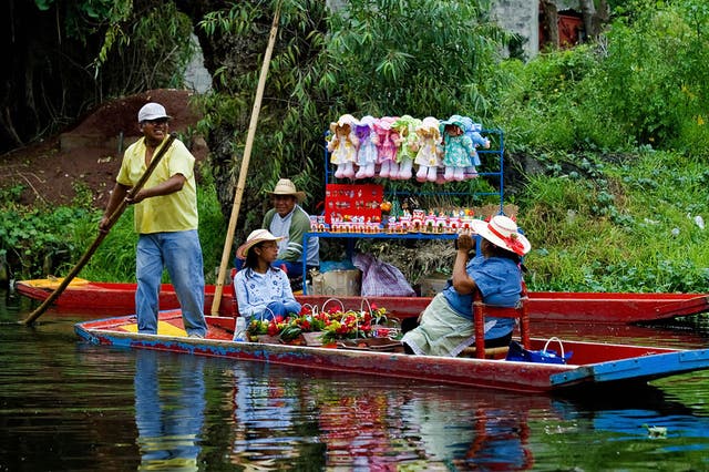 For sail: Vendors on Xochimilco canal