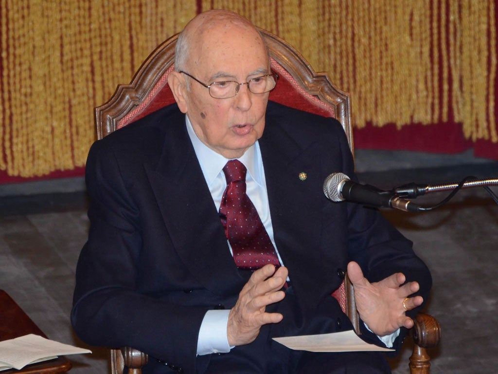 Giorgio Napolitano: The Italian President has demanded official
clarification of why the raid went ahead