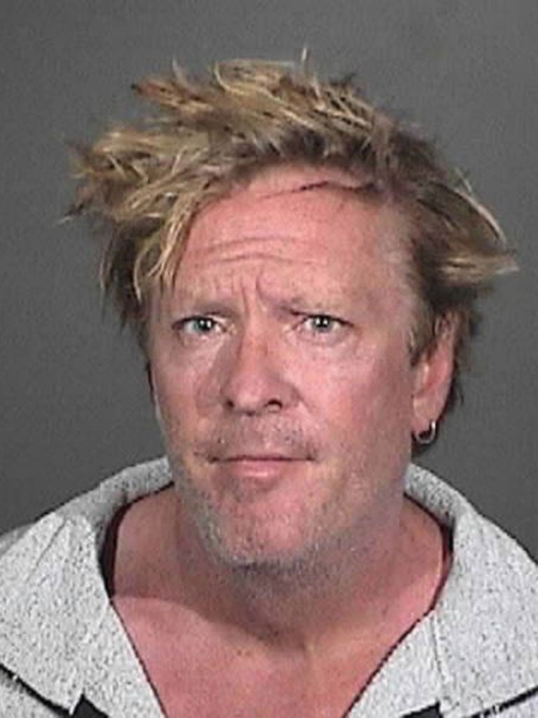 Actor Michael Madsen is pictured in this Los Angeles County Sheriff's Department booking photograph