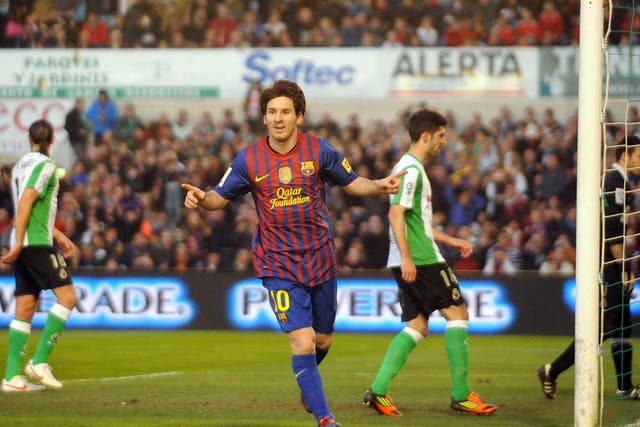 Lionel Messi's astonishing recent goal glut continued