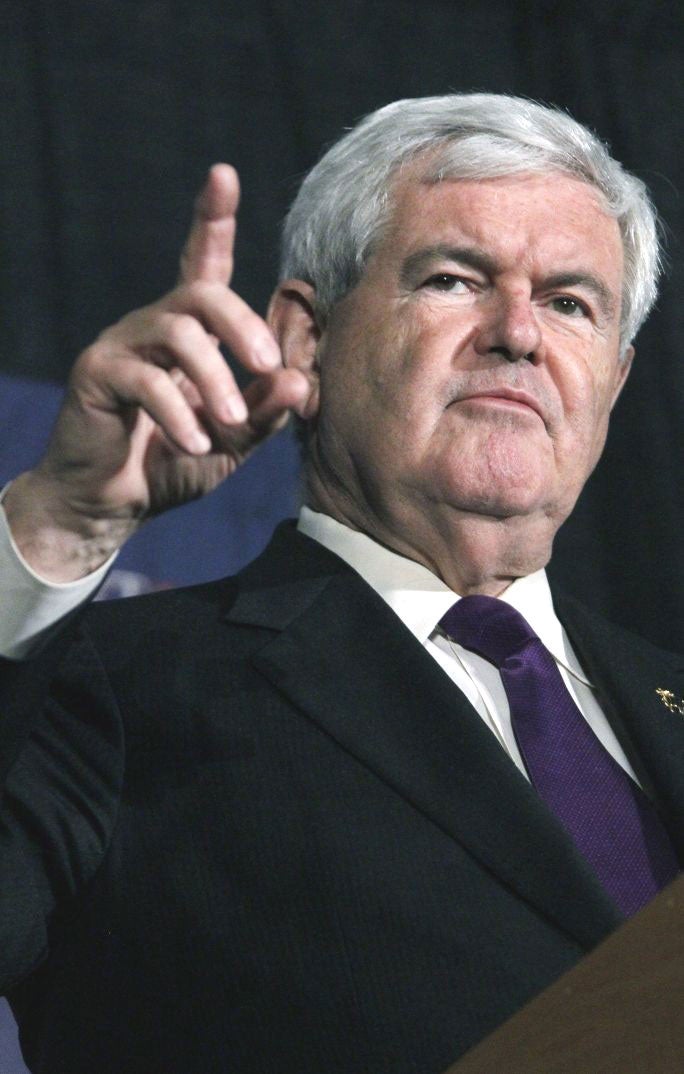 One survey gives Newt Gingrich a one point advantage over Mitt
Romney in the Mississippi primary