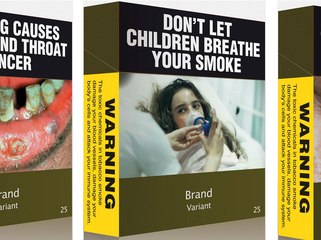 Proposed models of cigarettes packs