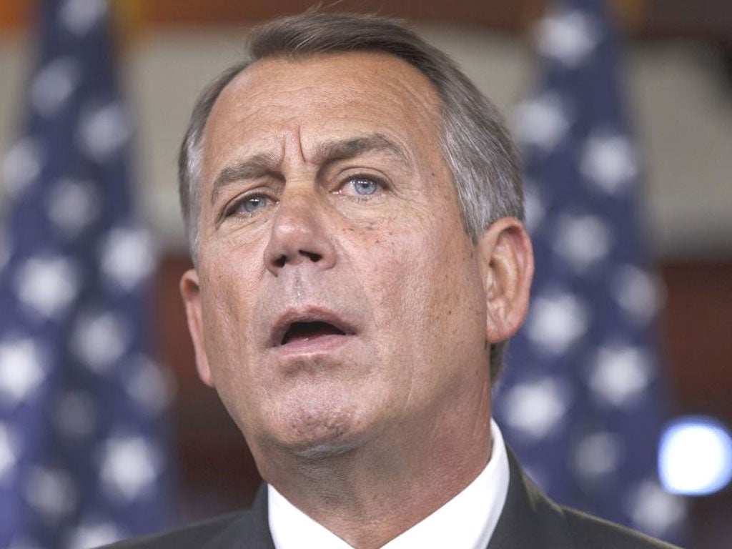 JOHN BOEHNER: David Cameron will meet the House Speaker
– but will not see any of the Republican presidential hopefuls