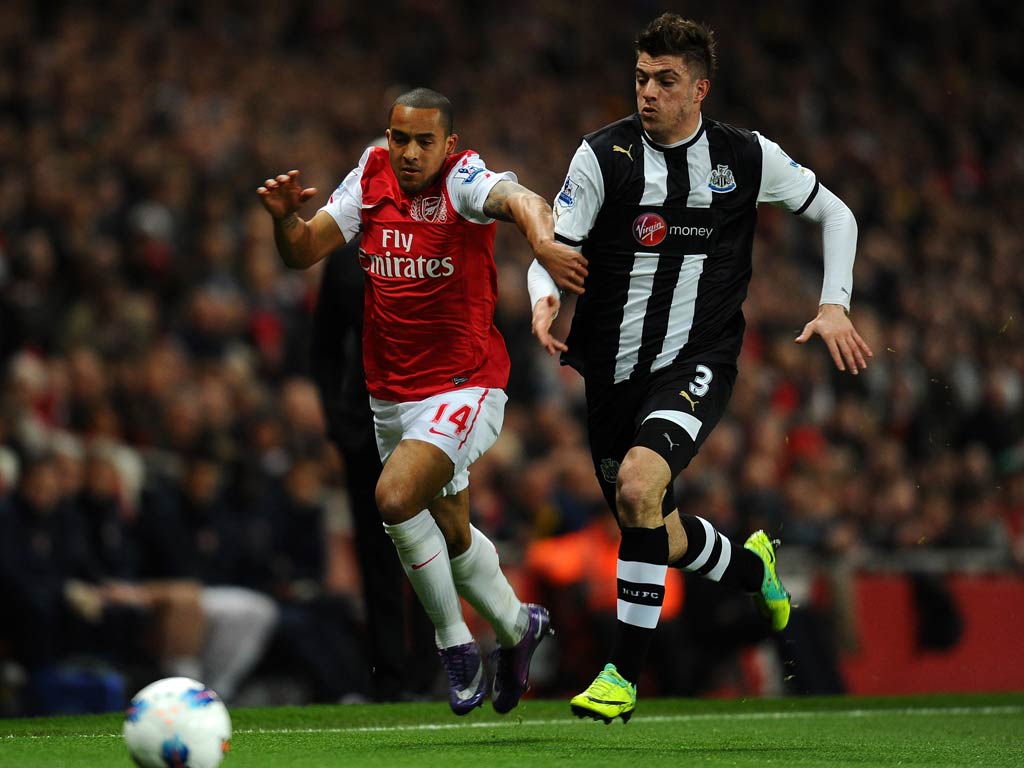 Theo Walcott in action against Newcastle