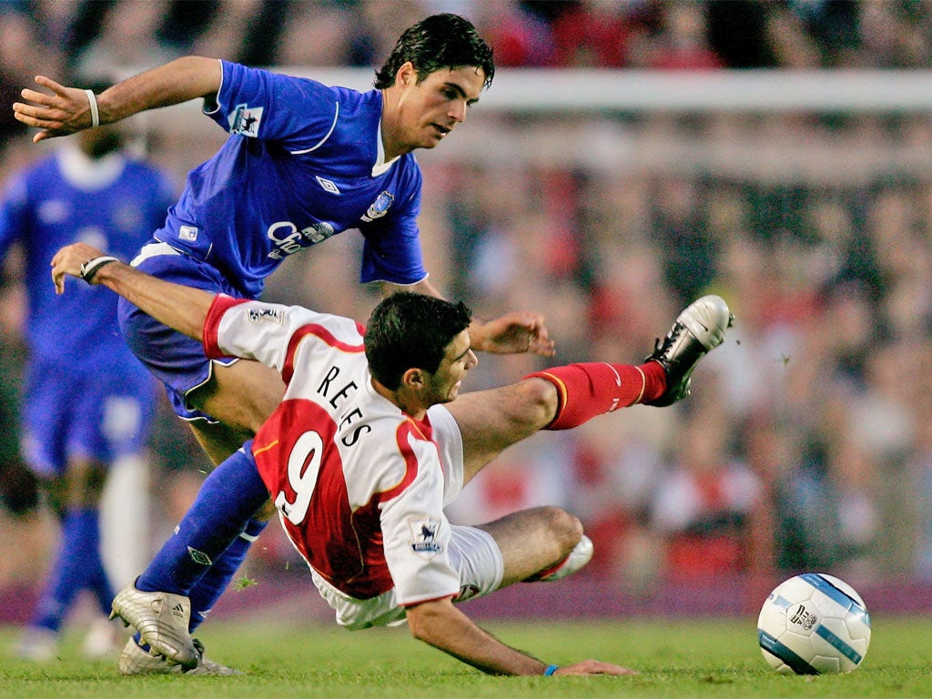 Mikel Arteta was an Everton player for six and a half years