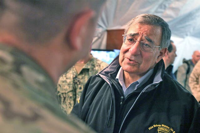 Leon Panetta, Defence Secretary, in Afghanistan yesterday