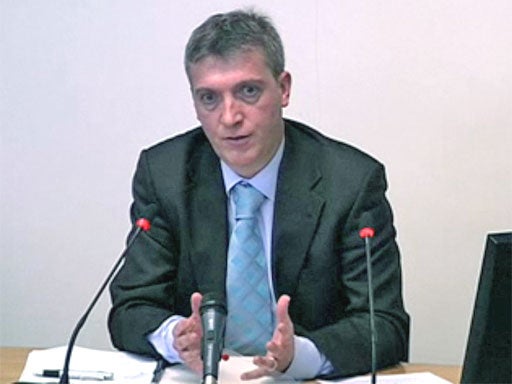 Paul Peachey, The Independent's crime correspondent, gives evidence at the Leveson Inquiry yesterday