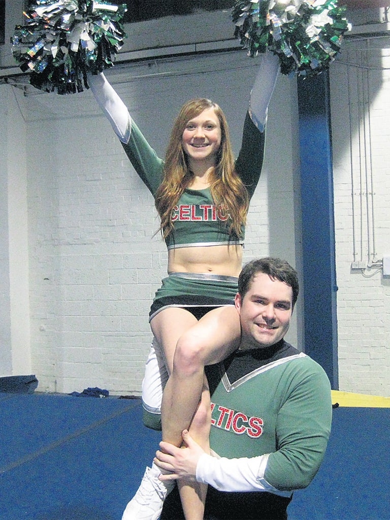 Science student Andy Brown also spends his time ‘juggling girls’ on the University of Leeds cheerleading team