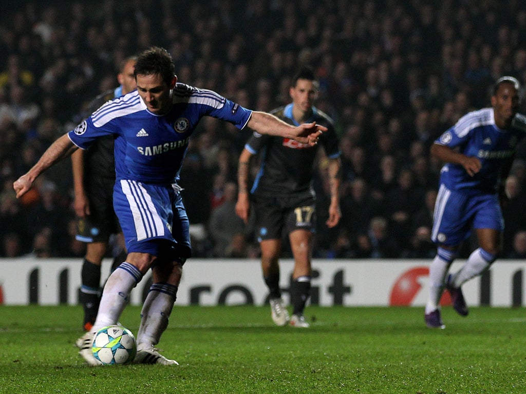 Frank Lampard Worked hard between defence and midfield; held his nerve for the penalty. Booked in first half. 7/10