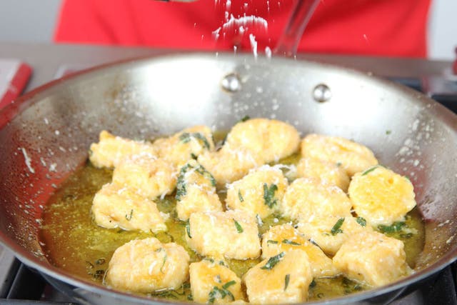 Squash gnocchi with butter and sage
