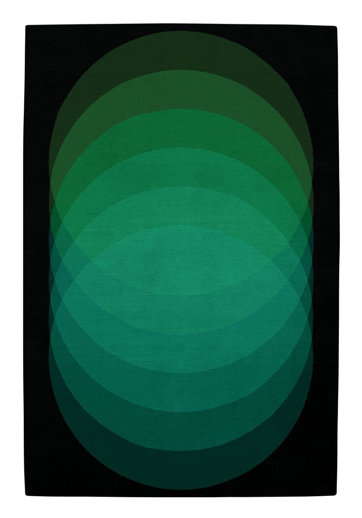 1. Tube Rug

<p>Tom Dixon for the Rug Company, £4,237. It's circles within circles with this galactic green design. 020 7730 1234, in-store at Harrods</p>