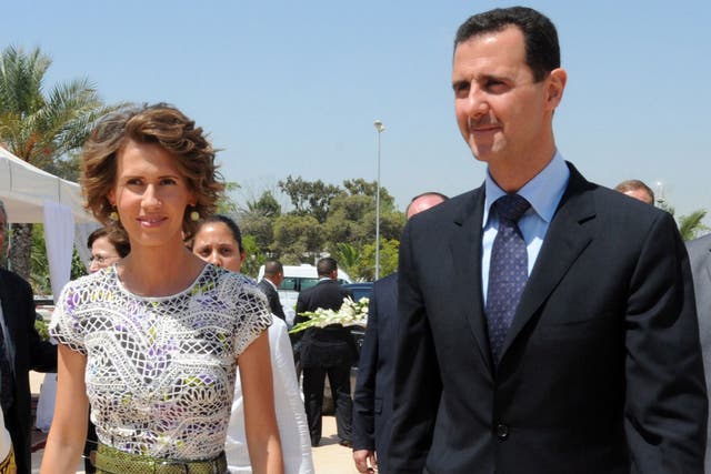 Syrian First Lady Asma Al-Assad, with her husband, President Bashar Al-Assad
