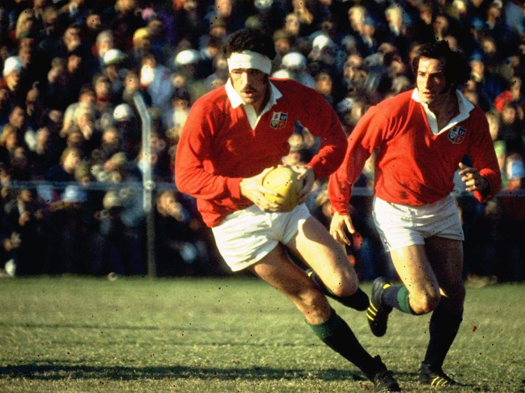 Mervyn Davies in action for the Lions in 1974